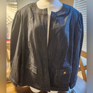 NWT CATO Plus Size Black Wash Sportswear Jacket 22/24